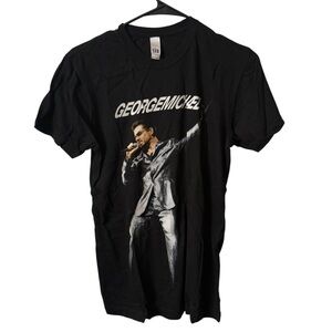 Vintage 90s George Michael 25 live T-shirt  color black